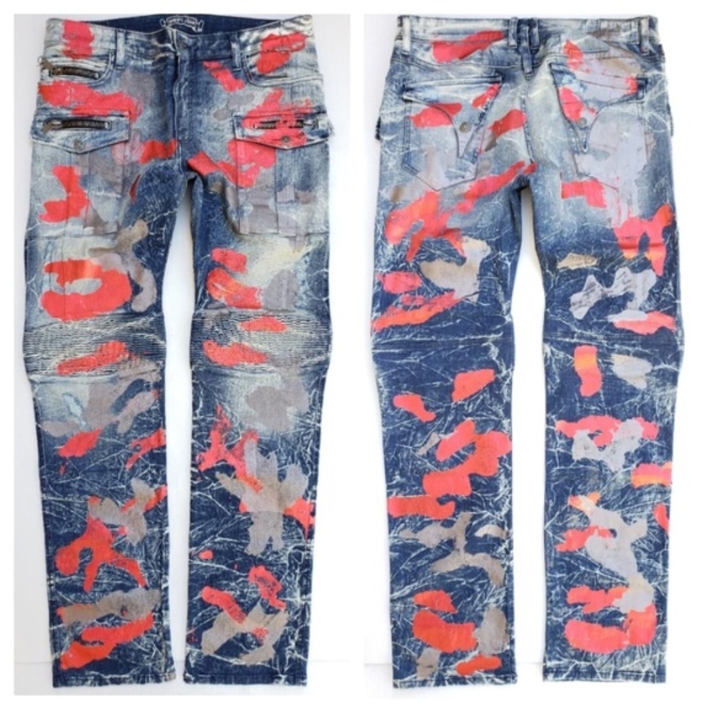 NEW ROBIN'S JEAN Tintin Slim Biker Coated